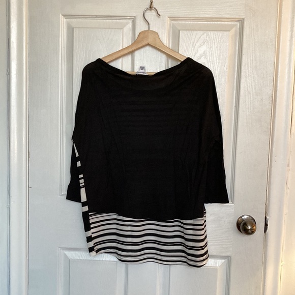 Calvin Klein boatneck silky striped top - Picture 4 of 4